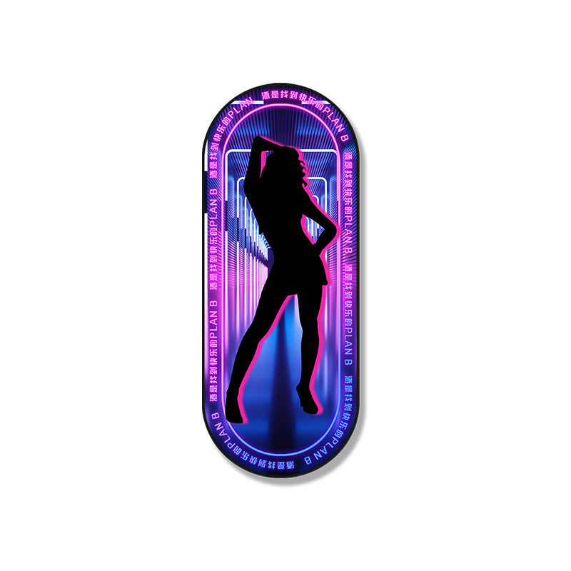 Bar nightclub sexy beautiful woman led ambient light hanging painting KTV tavern box club luminous abyss mirror decorative painting