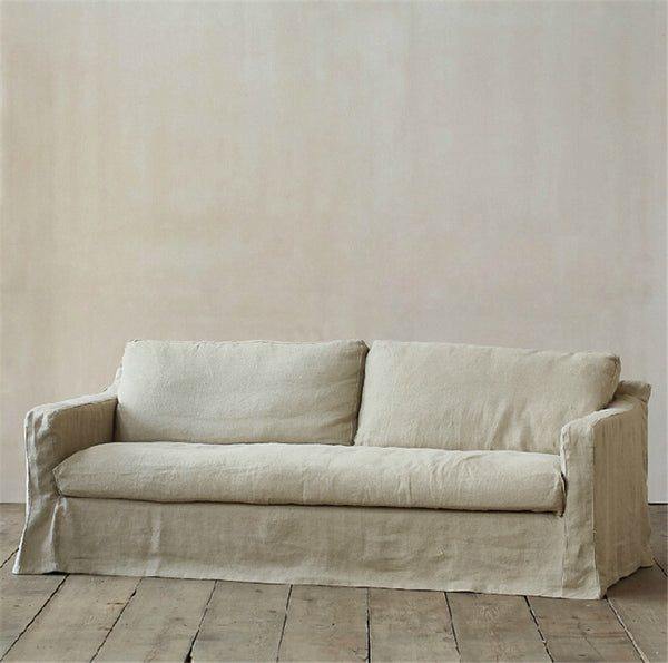 Nordic modern simple small apartment fabric sofa American retro wabi wind removable and washable office reception furniture