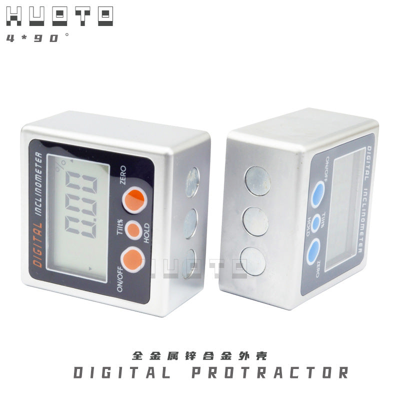 360 degree digital inclinometer, inclinometer box, angle ruler with magnetic digital angle meter, level ruler 0.05 degrees