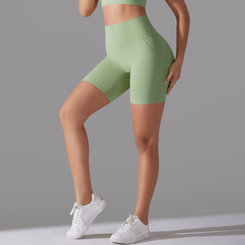 New arrival free underwear without embarrassing lines high waist tight zero-sense three-quarter pants sports running fitness yoga shorts for women