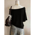 fashion style off-shoulder short-sleeved t-shirt women's leopard print printinglooseslimming looksummernew arrivalfashioneasiest for matchtops
