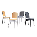 Scandinavian dining chair for home plastic chair thickenedcasual restaurant back stool stackable outdoor imitation rattan chair