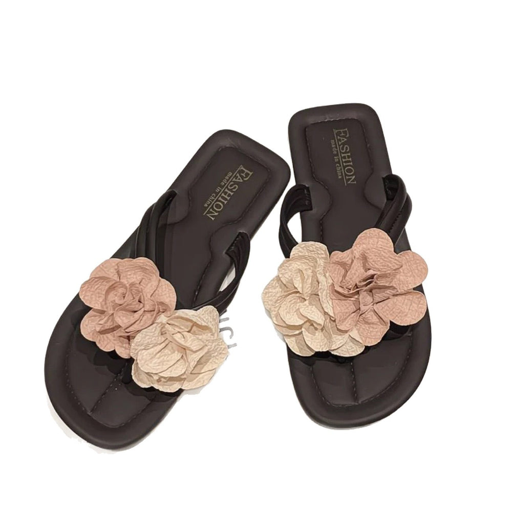 2025 summer hot-selling two-tone floral flip-flops: trendy, unique, and ethereal beach sandals for women