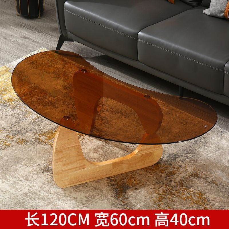 Internet celebrity designer yaguchi yu glass coffee table living room accessible luxury small apartment for home creative classy sofa side table