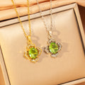 [titanium steel] cross-border fashion four-leaf clover necklace for women, light luxury, stylish, popular, high-end, simple clavicle chain jewelry