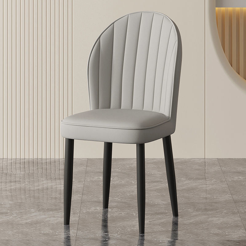 Cream style Nordic light luxury dining chair Home simple modern restaurant Makeup stool Leisure table and chair Hotel chair arc
