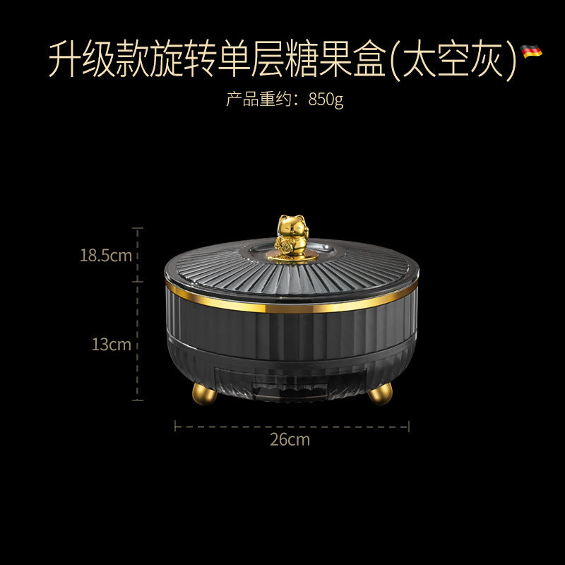 Creative candy box Snack box Grid with lid Living room Fruit plate Snack platter Melon seeds Happy candy Dried fruit storage box