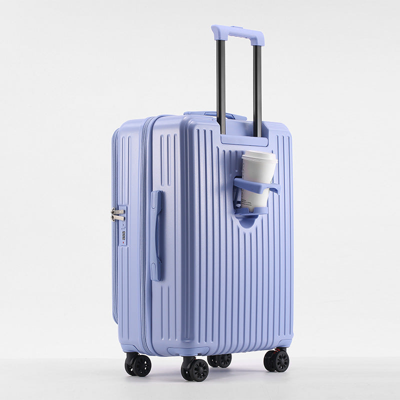 Side open cover three-piece trolley case 20-inch boarding case expandable suitcase 24-inch anti-drop suitcase password box