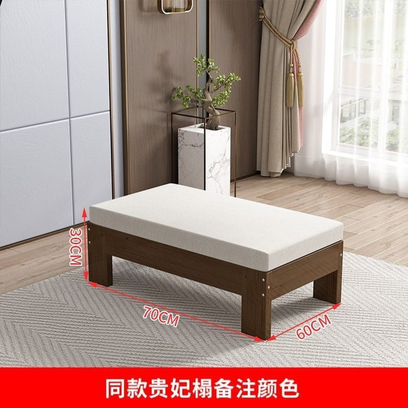 Solid wood sofa combination new chinoiseriefor home living room small apartment straight row three-person slot simple rental room single sofa