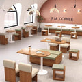 Bench can be used as a wall-mounted booth casual table and chair double sofa restaurant cafe dessert milk tea shop sofa table and chair
