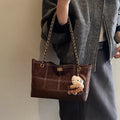 American retro diamond quilted crossbody bag - women's trendy & unique underarm bag - large capacity commuter shoulder bag