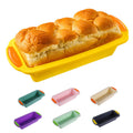New in stock silicone two-tone toast pan baking cake mold - food grade colorful diy bread & cake mold