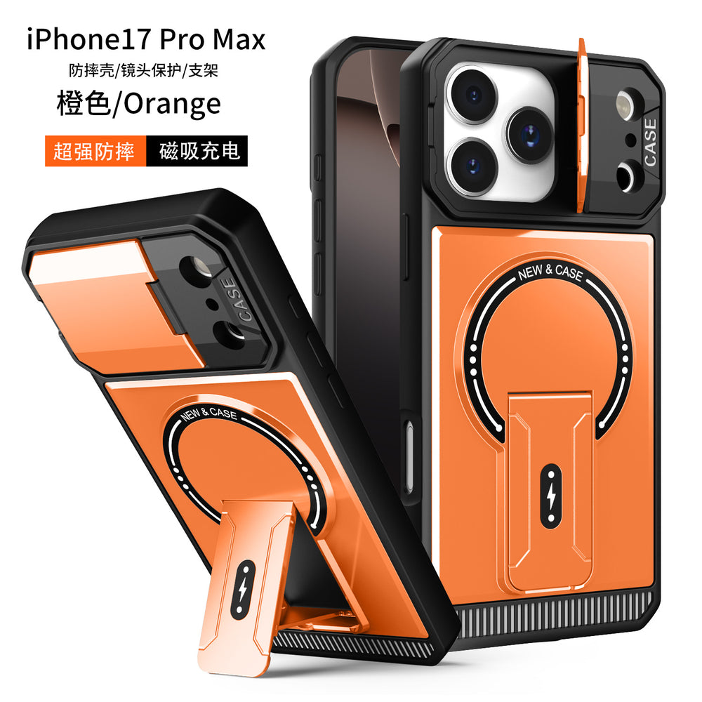 mecha bracket magnetic suction suitable for iphone17promax mobile phone case apple 16 lens bracket cover all-inclusive
