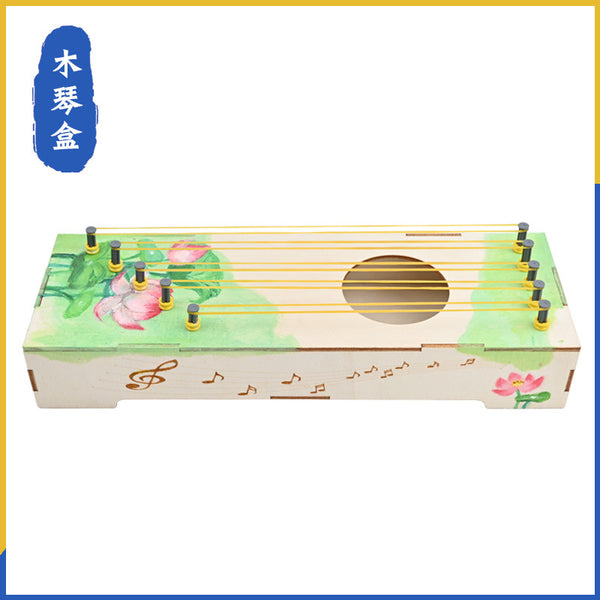 Homemade wooden violin technology small production primary school students science experiment handmade DIY teaching aids material package homework new