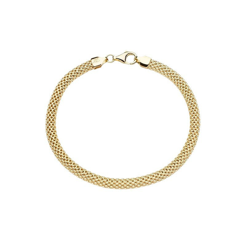 European and american fashionable high-end minimalist women's mesh chain elegant ladies bracelet new niche mesh style bracelet