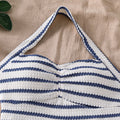 hot-selling girls' outfit,  spring/summer european and american new style, fashionable striped halterneck tube top and high-waisted shorts set