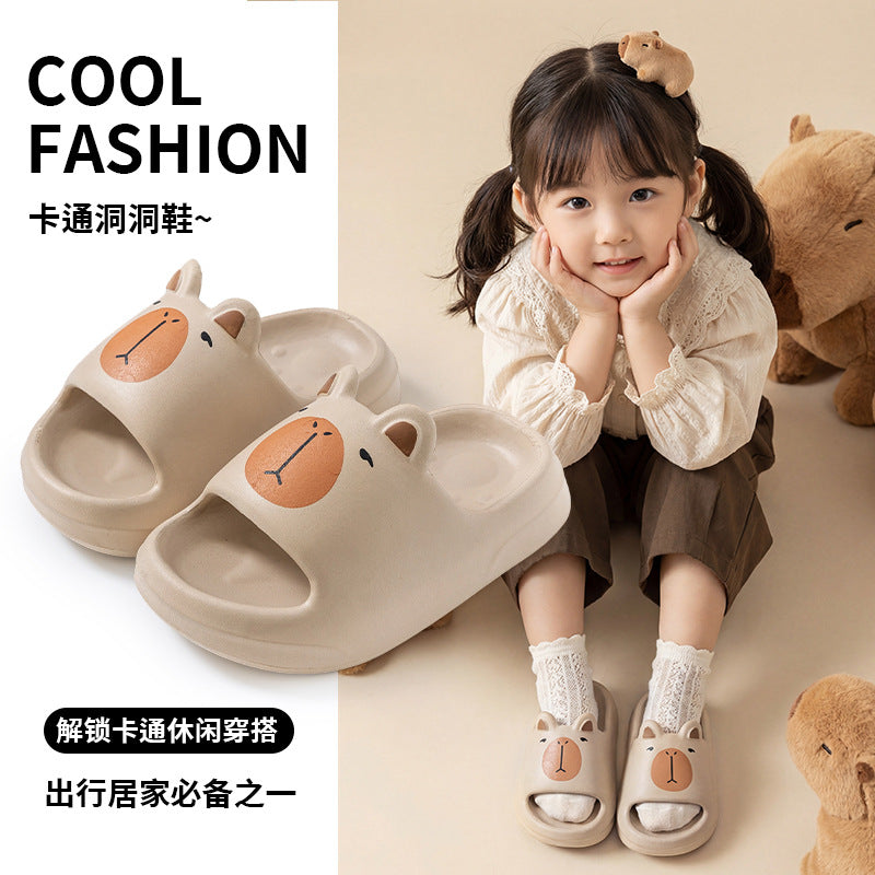 Eva kids' slippers - summer indoor/outdoor anti-slip soft sole slides for boys and girls - cute cartoon designs for toddlers and big kids