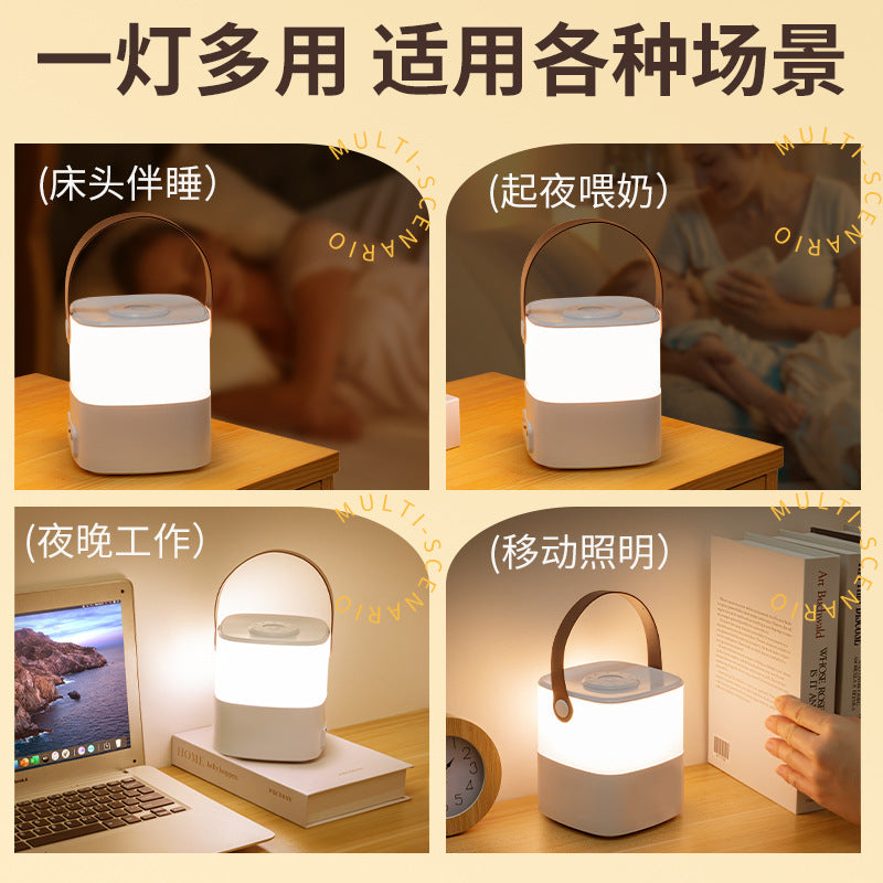 Rechargeable touch night light - warm light ambient bedroom lamp for nighttime use, sleep companion, eye-caring soft light led bedside lamp, sleep light