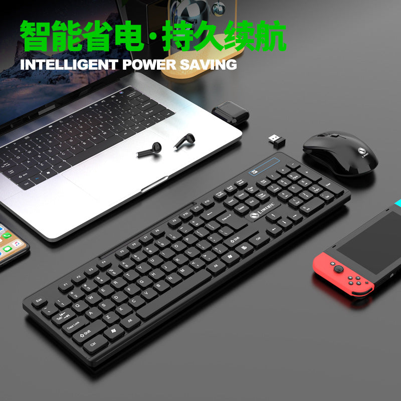 Limeide w100 wireless 2.4g keyboard and mouse suit imitation mechanical keyboard feel usb receiver