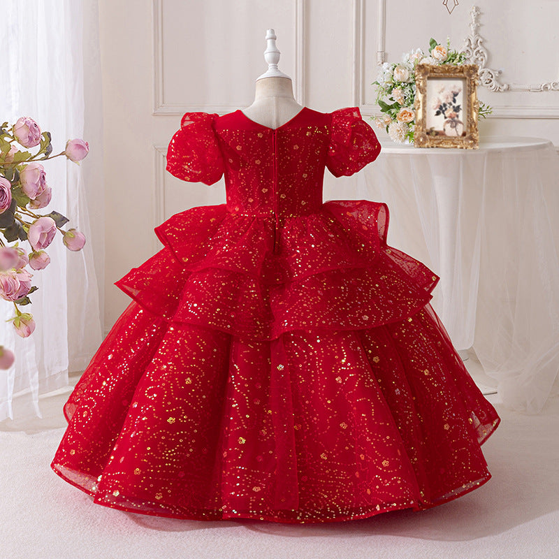 hot-selling classy dress girl tutu skirt accessible luxuryniche style flower girl wedding dress evening dress elegant performance dress