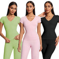 Eco-friendly fabric, barely-there feel, slimming yoga set - casual outdoor activewear, high-waisted butt-lifting fitness yoga pants for women