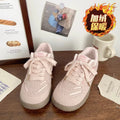 Fleece-linedthick solewhite shoes women's winterheattechretro bread board shoes 2025new arrivalniche stylebest sellingeasiest for matchcotton shoes
