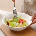 Wholesale pure white ceramic hat bowl for home soup bowl microwave oven can be used thickened oven mitts hotel processing lg