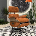 Smart electric recliner eames electric boss chair multifunctional designer rotatable single leather sofa chair