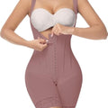 tummy control butt lift front-breasted body shaping jumpsuit with adjustable shoulder straps and crotch zipper one-piece corset shaping