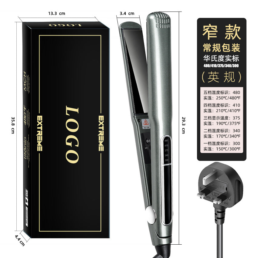 Cross-border professional hair straightener high temperature hair straightener splint curling iron dual-purpose straight plate clip hair straightener