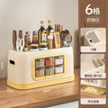 Seasoning box combination suitfor home knife holder kitchen supplies seasoning storage rack all-in-one multi-grid multifunctional storage box
