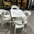 Scandinavian outdoor square plastic dining table modern cut outcasual balcony courtyard cafe thickened disassembly table and chairs