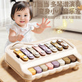 Two-in-one baby musical toy: handbell & piano - 6-12 months infant & toddler educational musical piano