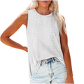 cross-border  foreign trade plus size women's tank top slit t-shirt ladies' top