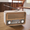 Retro nostalgic new radio portable rechargeable multifunctional desktop bluetooth speaker with card slot and high-fidelity sound