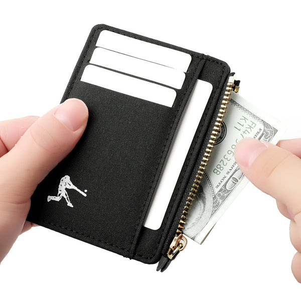 Wallet, men's canvas, light and simple casual wallet, multi-functional ID card cover, men's card bag, high value.
