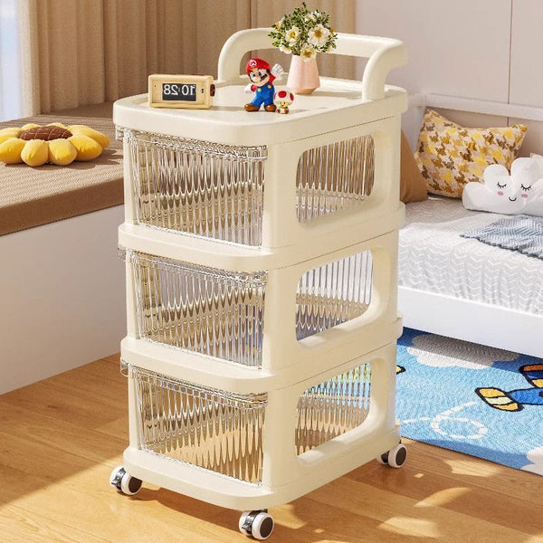 trolley drawer type snacks cream rack floor to ceiling living room mobile multi-layer toy storage rack home storage