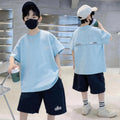 【ice silk quick-dry】new summer men's and women's sporty quick-dry perforated breathable t-shirt and shorts set