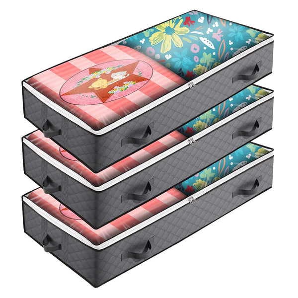 transparent bed bottom storage box large capacity household dormitory clothes storage bag flat under the bed