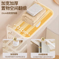 Towel rack without punching bathroom storage rack bathroom double towel bar toilet wall-mounted milky white bath towel rack