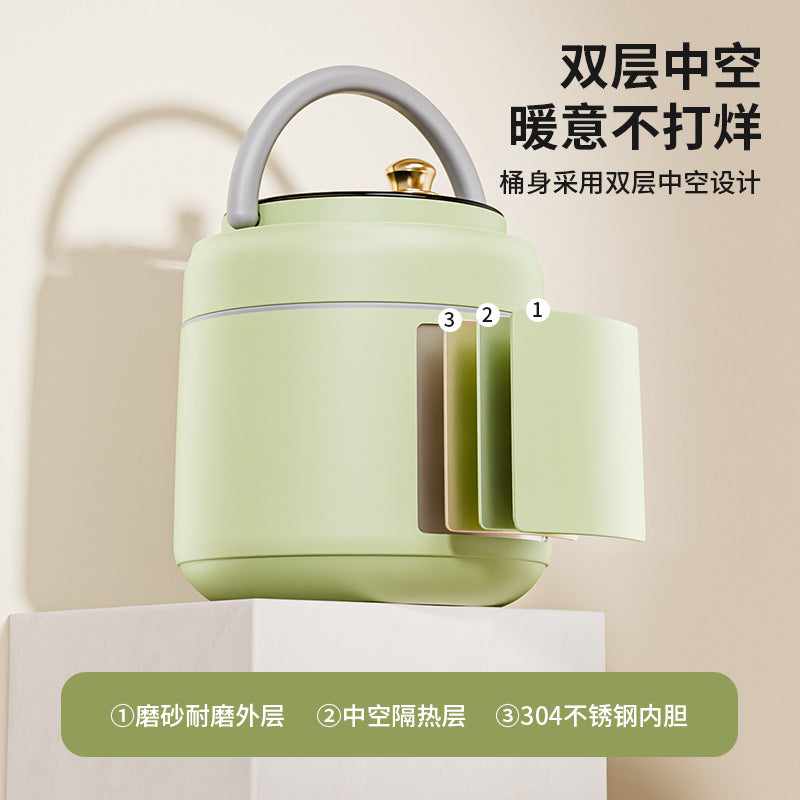 New 304 stainless steel insulated lunch box double-layered pot for office workers with rice bucket multi-layered compartment without odor gift