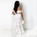 2025 new cross-border women's fashion: european and american style midi skirt & fitted two-piece set with fishtail hem, cropped top, and lace maxi skirt