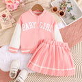 new european and american style preppy girl's outfit set