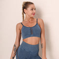Clearance washed jacquard seamless sports bra cut out braid fitness sling intimates yoga wear sports vest women