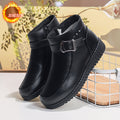 Winter slip-on fleece-lined cotton shoes heattech ladieswear shoes non-slipthickened cotton shoes for middle-aged and elderly people flatsnon-slip granny shoes