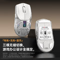 Tiger cat m500 tri-mode wireless mouse - bluetooth transparent gaming, esports, laptop, office ergonomic mouse