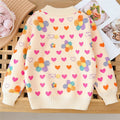 Girls' fall/winter thickened sweater - new  baby fleece-lined pullover knit top, stylish children's base layer