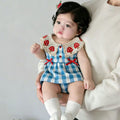 Cute baby girl romper dress - lightweight summer outfit for infants and toddlers (newborn to 1 year)