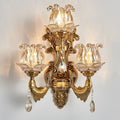 Three-head european style wall sconce - bedroom bedside lamp, wall-mounted living room background lighting, led corridor new arrival aisle fixture