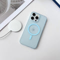 Suitable for iphone17 frosted magnetic phone case apple 15promax ice mist skin feel magnetic anti-fall hard case 16